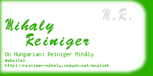 mihaly reiniger business card